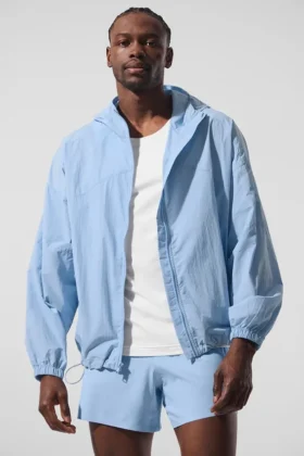 Vantage nylon ripstop-treningsjakke – Seashell Blue