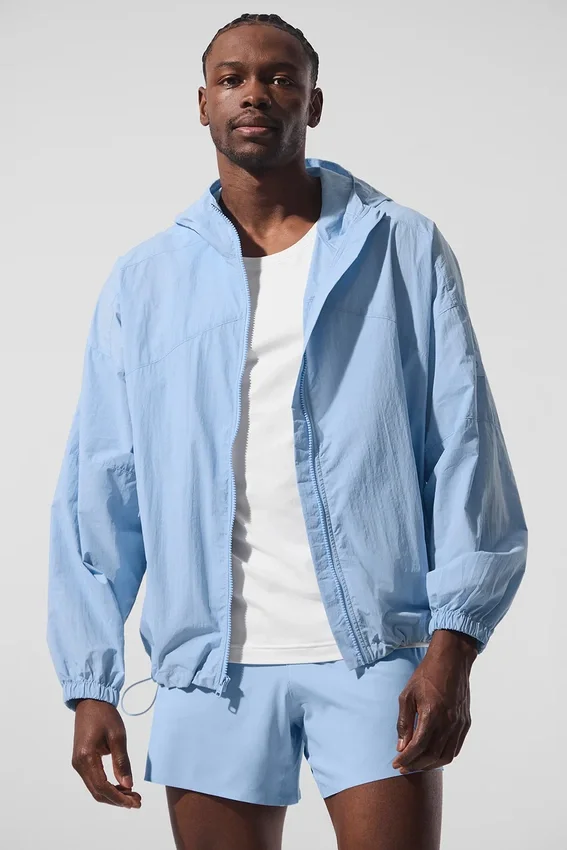 Vantage nylon ripstop-treningsjakke – Seashell Blue