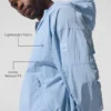 Vantage nylon ripstop-treningsjakke – Seashell Blue