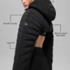 Vattert Starlight Puffer Shrug – svart