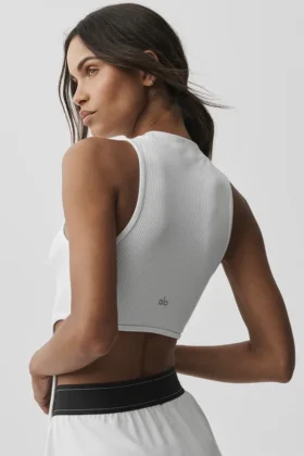 Velvære Rib Flaunt Singleter – Hvit