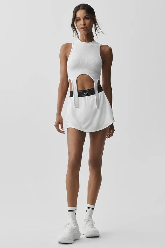 Velvære Rib Flaunt Singleter – Hvit