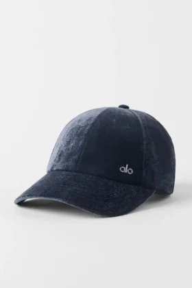 Velvet Off-Duty Cap – marineblå