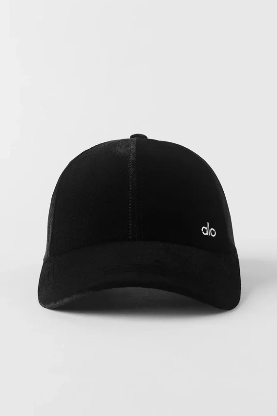 Velvet Off-Duty Cap – Svart