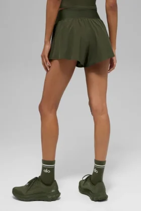 Victory løpeshorts – Green Olive