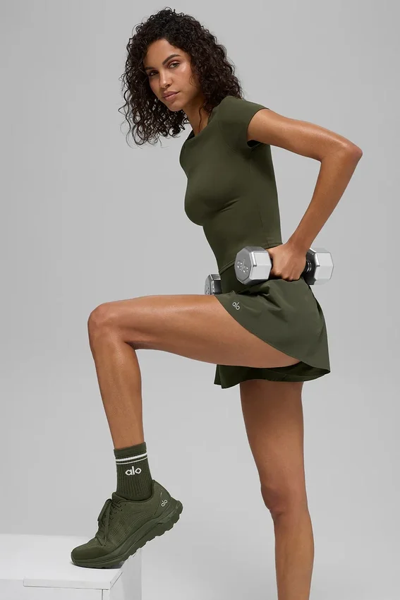 Victory løpeshorts – Green Olive