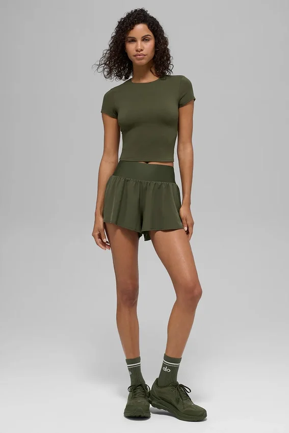 Victory løpeshorts – Green Olive