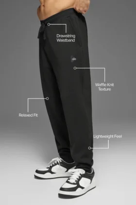 Waffle Lounge Jogger – Svart