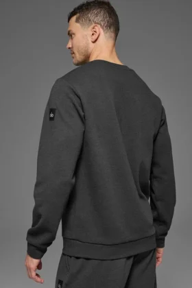 Waffle Lounge langermet T-skjorte – Anthracite