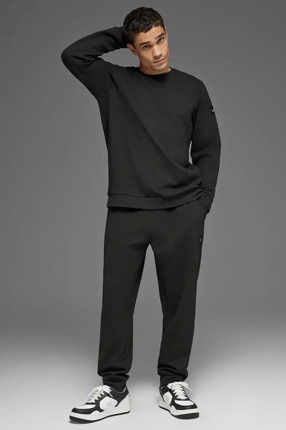 Waffle Lounge Jogger – Svart