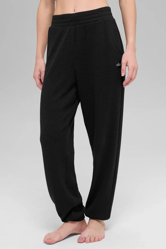 Waffle Weekend Escape Jogger – Svart