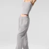 Washed Accolade joggebukser med rette ben – Grey Sky Wash