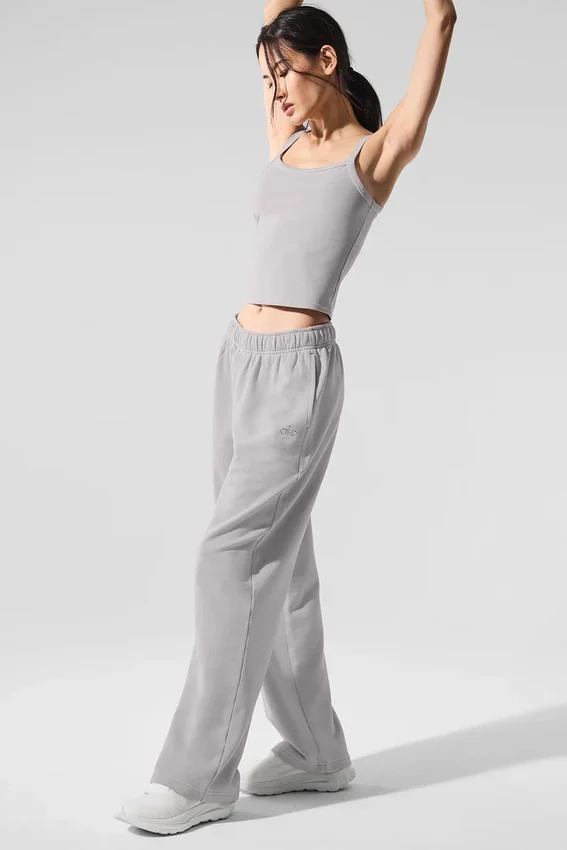 Washed Accolade joggebukser med rette ben – Grey Sky Wash