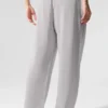 Washed Accolade joggebukser med rette ben – Grey Sky Wash