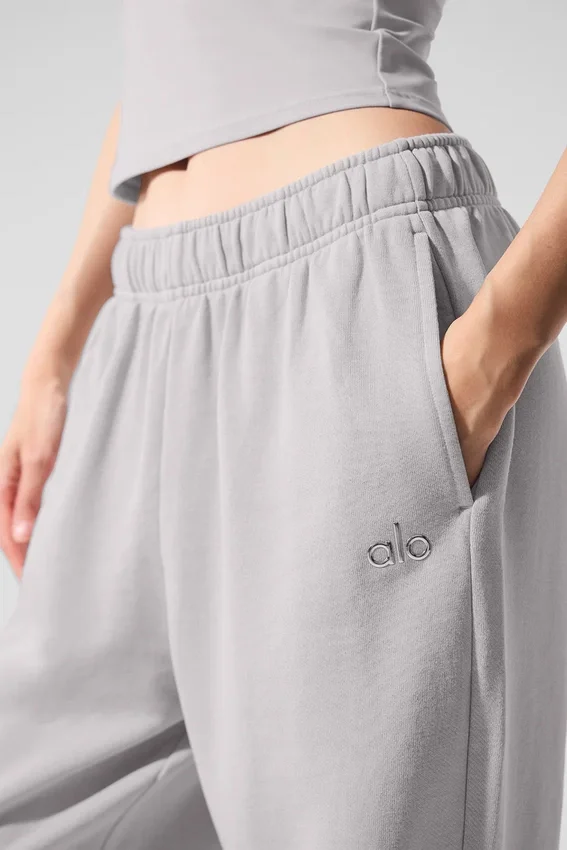 Washed Accolade joggebukser med rette ben – Grey Sky Wash