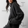 Wool Cashmere New Class 1/4 Zip-gensere – svart