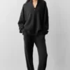 Wool Cashmere New Class 1/4 Zip-gensere – svart
