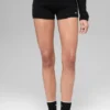Wool Cashmere Ribbed Noble Shorts – svart