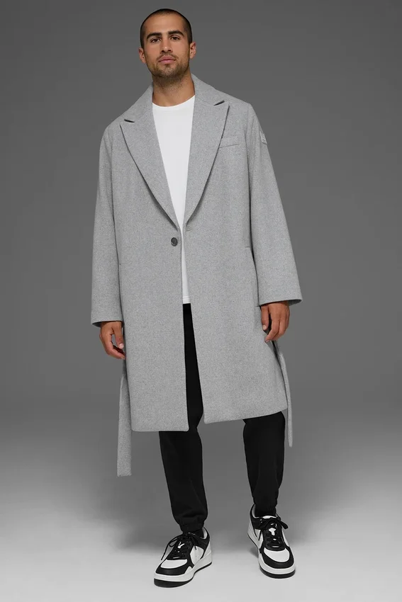Wool Gameday Overcoat – Athletic Heather Grey