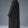 Wool Metro Long Coat – Mørk grå melert