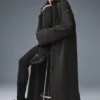 Wool Metro Long Coat – Mørk grå melert