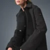 Wool Metro Long Coat – Mørk grå melert